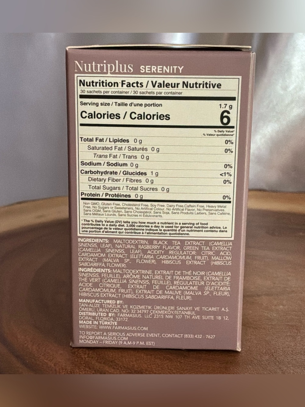 🌙✨🏷️ Farmasi Nutriplus Serenity Tea Box - Raspberry Flavor - Picture 3 of 4